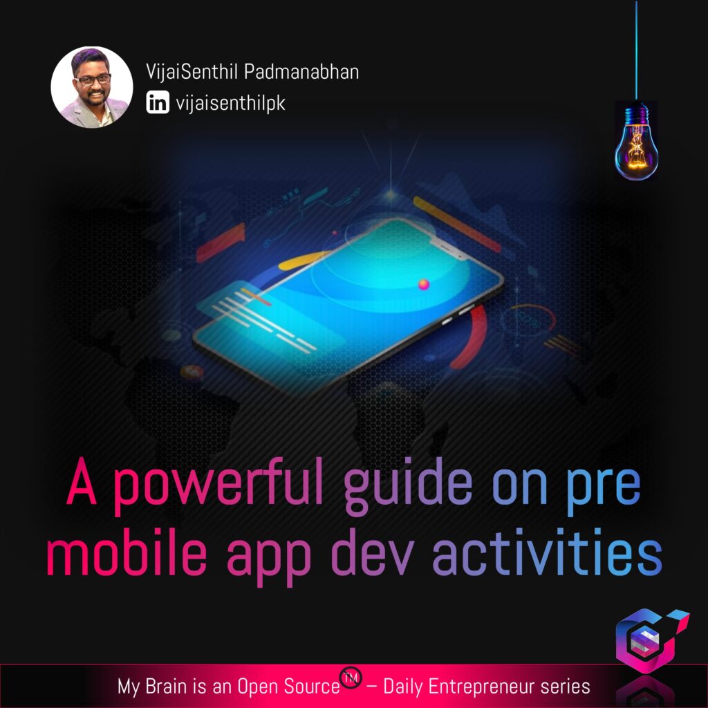A powerful guide on pre mobile app dev activities